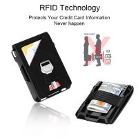 ผู้ชายกระเป๋าเก็บบัตร Rfid อลูมิเนียมโลหะกระเป๋าสตางค์ขนาดเล็กสั้นเมจิกกระเป๋าสตางค์กระเป๋าเงินวินเทจชาย Trifold หนังเมจิกกระเป๋าสตางค์