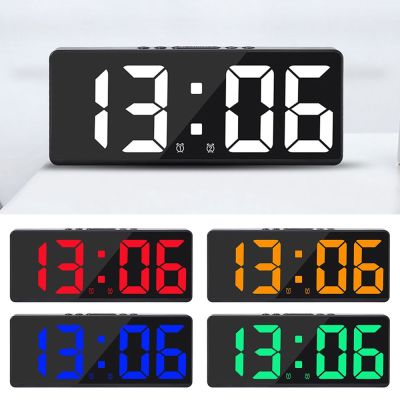 TI9P โต๊ะข้างเตียง แบล็คไลท์ นาฬิกาตัวเลข ไฟกลางคืนกลางคืน ดิจิทัลแอลอีดี นาฬิกาปลุกสำหรับผู้ชาย นาฬิกาอิเล็กทรอนิกส์อิเล็กทรอนิกส์ จำนวนมากจำนวน