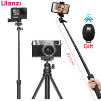 Ulanzi ขาตั้งกล้องแบบขาเดียว MT-34 81.5ซม.,ขาตั้งกล้องสามขาสำหรับสมาร์ทโฟน DSLR dengan Pegang Efon Clamp เดสก์ท็อปขาตั้งกล้อง Vlog