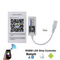 【⊕Good quality⊕】 122cc store บลูทูธ Led อาร์จีบี Led Rgbw บลูทูธควบคุม Dc 12-24V ไร้สายขนาดเล็ก Ios/android สำหรับ Rb/rgbw แถบไฟ Led 1ชิ้น/ล็อต