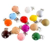 1PC Baby Pacifier Clips Pattern Wood Metal Holders Cute Infant Soother Clasps Accessories 4.4x2.9cm Clips Pins Tacks