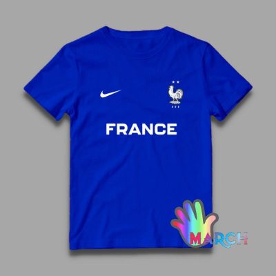 เสื้อยืดลําลอง แขนสั้น พิมพ์ลาย World CUP FRANCE สไตล์ฝรั่งเศส สําหรับผู้ชาย