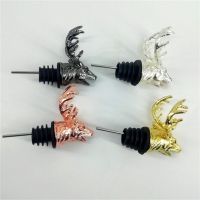 Bull Head Wine Bottle Stoppers Bar Tools Stainless Steel Wine Stopper Red Wine Wine Pourer Bartender Tool Deer Head Wine Mouth