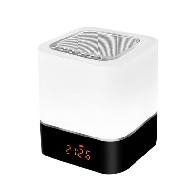 Wireless Bluetooth Speaker Lamp With LED Touch Night Light,Clock,MP3,RGB Multi-Color Changing Night Lights, All in 1