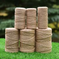 【YD】 Jute Fabric Rope Twine Rolls Hemp Twisted Cord Macrame String Basket Scratching 1-20mm