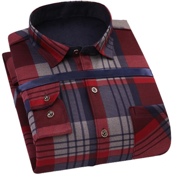 Feb】 Autumn Shirt 5 Sizes Men Tops Plaid Design Slim Soft Sweat absorbent  Men Tops camisa masculina camisas de hombre ropa hombre 