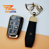 【2023】Auto Shell Fob Keychain for VW 2016 2017 2018 2019 2020 Golf 7 ALLTRACK MK7 for Octavia A7 4 Buttons TPU Car Key Cover Case ！ 1