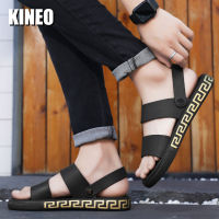 KINEO รองเท้าเดินเขาสำหรับผู้ชายรองเท้าเดินในบ้านใส่สบายพร้อมสายรัดตะขอและห่วงสำหรับการผจญภัยวันหยุดชายหาด