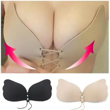 Self Adhesive NuBra Strapless Invisible Push Up Butterfly Bra With String