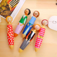ตุ๊กตาปากกาลูกลื่นหลากสีหลากสีสุดสร้างสรรค์งานฝีมือเครื่องเขียนปากกาเจลของขวัญนักเรียนแบบสุ่ม
