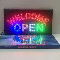 ป้ายไฟนีออนดัด ป้ายไฟ WELCOME OPEN เพิ่มเอกลักษณ์สีสัน สวยงาม ตกแต่ง ป้ายไฟ LED ป้ายไฟร้านข้อความ ป้ายไฟอักษร ตัวอักษร ตกแต่งหน้าร้าน