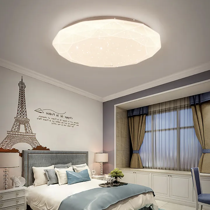 Modern Led Diamond Starry Sky Ceiling, Small White Ceiling Lamp Shades For Living Room