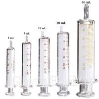 HYPODERMIC GLASS SYRINGE ไซด์ริงค์หลอดแก้ว กระบอกเข็มฉีดยา ชนิดแก้ว (ไม่มีเข็ม) 2ML , 5ML, 10ML, 20ML,50ML.