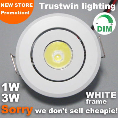 10ชิ้นในร่มกลางแจ้ง110V 220V สีขาวมินิเพดาน LED Spot Light โคมไฟหรี่แสงได้1W 3W Mini LED Downlight หรี่แสงได้