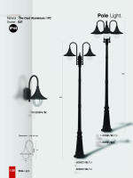 โคมไฟสนามโรมันอลูมิเนียมหล่อ IP44 E27  Size : W82 x H250 cm.