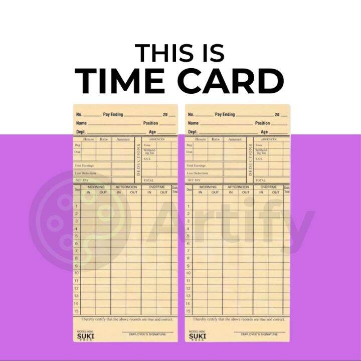 Time Card Sold By 100 pcs/pack 100pcs Time Card for Model9000 (White