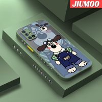 JIUMOO เคส M51ลายการ์ตูนน่ารักสำหรับปลอกสำหรับ Samsung กาแล็กซี่ดีไซน์ใหม่ขอบสี่เหลี่ยมด้านข้างบางมีน้ำค้างแข็งโปร่งใสกันกระแทกแข็งเคสมือถือปลอกซิลิโคนเคสนิ่มป้องกันกล้องคลุมทั้งหมด