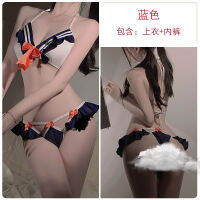 2023 Hot College Style Sweet Bow Halter Bra Hollow Passion Free Sexy Three Points Sexy Suit 2977