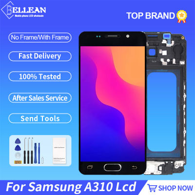 Catteny AMOLED 4.7นิ้ว A3 2016จอแสดงผลสำหรับ Samsung Galaxy A310 LCD Touch Panel Digitizer หน้าจอ A310F พร้อมกรอบจัดส่งฟรี