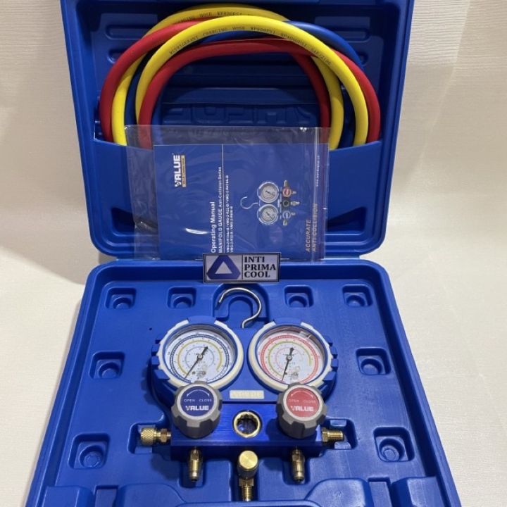 Testing Manifold AC Value R410 R32 R22 R134 Box VMG 2 Analizer METER ...