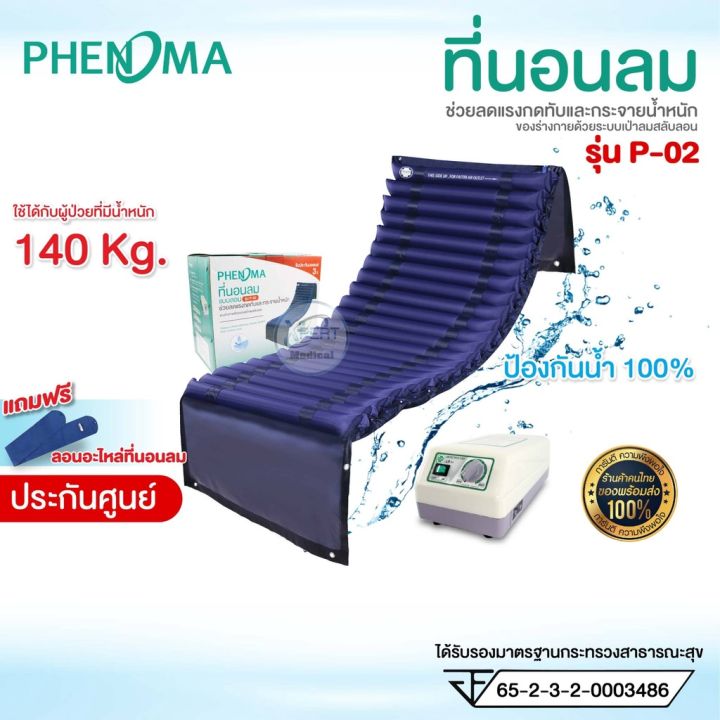 ที่นอนลม-แบบลอน-phenoma-รุ่น-p-02-ที่นอนลมแบบลอน-2-ชั้น-มีระบบระบายอากาศ-เตียงลม-ที่นอนกันแผลกดทับ-มาตรฐานอเมริกา-fda