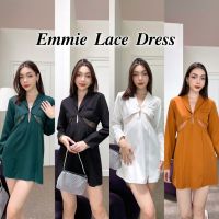 เดรสเชิ้ตแขนยาวแต่งลูกไม้✨Emmie Lace dress✨แอบแซ่บโชว์ผิวเบาๆ ป้ายOnseason