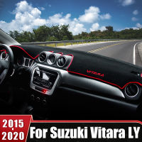 แผงควบคุมรถปกคลุมสำหรับ Suzuki Vitara LY 2015 2016 2017 2018 2019 2020 4th หลีกเลี่ยงแสงเสื่อสีอาทิตย์พรมอุปกรณ์ป้องกันรังสียูวี