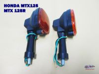 HONDA MTX125 MTX125R REAR TURN SIGNAL SET #ไฟเลี้ยวหลัง (ฝาครอบไฟสีส้ม)