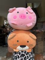 ตุ๊กตาหมอนข้างใบเล็ก หน้าหมูและหมี 40CM ร้านDollybymayom