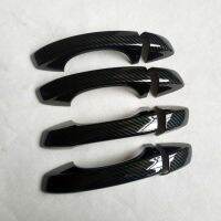 For SEAT Leon Cupra 5F MK3 Accessories Door Handle Cover trim handles covers plastic Imitation carbon fiber