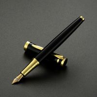 Luxury Fountain Pen Metal Business Stationery Office Supplies Multicolor Gift Single Calligraphy Writing Ballpoint Pen Ink 03958  Pens