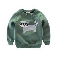 ℗✠❂ Cute Dog Cat Girls T-shirts Pullover Child Sweater Tops Kids Thick Warm Clothes