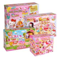 Hello Kitty ของเล่นเจ้าหญิงรุ่น Para Crianças, Coffee Burger Town,รถบรรทุกไอศกรีม,Cake Shop, Bolo De Casa,รูปแกะสลักอะนิเมะ,ของขวัญเด็กผู้หญิง