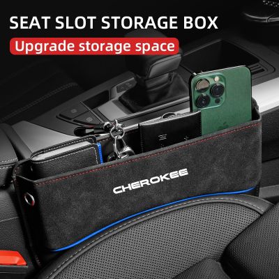 hotx 【cw】 Car Organizer Side Reserved Charging Cable Hole Grand auto Storage