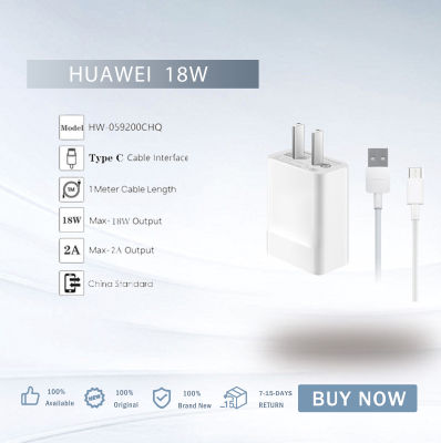 HUAWEI 18W FASE อะแดปเตอร์ชาร์จในรถยนต์แท่นชาร์จผนัง PD 18W ของแท้พร้อมสาย3A Type C สำหรับ P50 P40 P30 P20 Pro Mate 40 30 20 Pro Honor 10 20