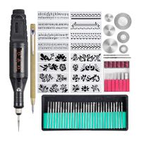 Micro Engraver Pen Metal Glass Mini Diy Engraving Tool including Scriber Bits Stencils