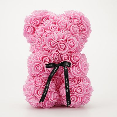 [AYIQ Flower Shop] ของขวัญวันวาเลนไทน์25ซม. Red Rose ตุ๊กตาหมีสบู่โฟมประดิษฐ์ดอกไม้ Bea สำหรับแฟนภรรยาแม่39; S ของขวัญวัน