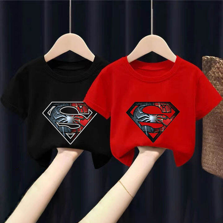 เสื้อผ้าเด็กแฟนชั่น-เสื้อยืดแขนสั้นเด็กหญิงและเสื้อยืดแขนสั้นเด็กชาย-ลายการ์ตูนน่ารัก-ผ้านุ่มใส่สบายมี10สีให้เลือก-h-291