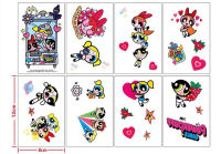 TM Powerpuff Girls Tattoo Stickers Female Cute Cartoon Student Girl Arm Tattoo Stickers