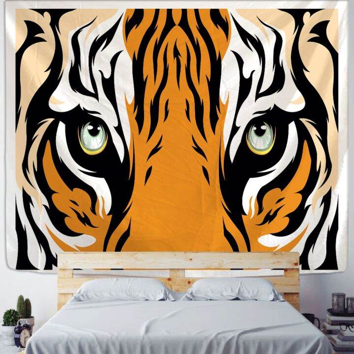 cw-tiger-tapestry-cartoon-dorm-room-painted-wall-hanging-boho-jungle