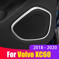 สำหรับวอลโว่ XC60 2018 2019 2020สแตนเลสรถจัดแต่งทรงผมแผงประตูเสียงสเตอริโอลำโพงกรอบครอบตัดอุปกรณ์สติกเกอร์