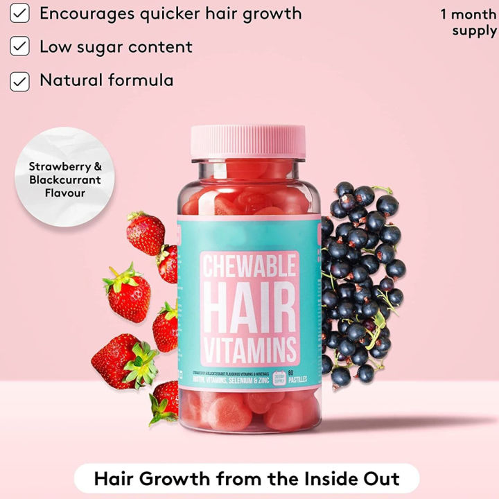 BOKALI Vitamin Hair Gummies Biotin Hair Growth Supplement for Stronger ...