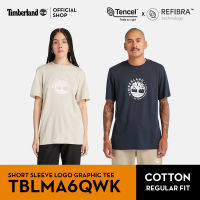 Timberland Mens SHORT SLEEVE LOGO GRAPHIC TEE WITH REFIBRA™ TECHNOLOGY เสื้อยืด (TBLMA6QWK)