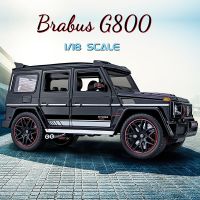 ของขวัญ G800 Mercedes Benz Brabus,มาตราส่วนโมเดลรถอัลลอยสังกะสีเบาและเสียงและดึงด้านหลังของตกแต่งคอลเลกชันของขวัญของเล่นดายคาสต์สำหรับเด็กผู้ชาย