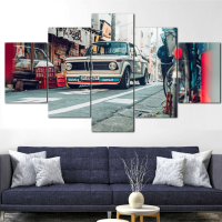 Ultra HD Classic Sports Car Wall โปสเตอร์5Pcs ภาพวาดผ้าใบอุปกรณ์ตกแต่งบ้าน Living Room Decoration