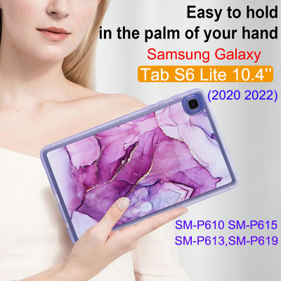 เคสสำหรับซัมซุงกาแล็กซีแท็บ S6 Lite 10.4 2020 2022 SM-P610แฟชั่น SMP615ประกายหินอ่อนลายพิมพ์ภาพวาดกันกระแทกผ้าคลุมโต๊ะ Galaxy Tab S 6 Lite 10.4 P610/P615 SM-P619 SM-P613