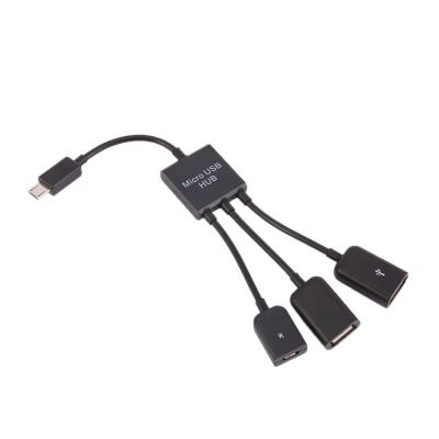Newest 3 in 1 Micro USB Type C HUB Male to Female Double USB 2.0 Host OTG Adapter Cable For Smartphone Computer Tablet 3 Port USB Hubs