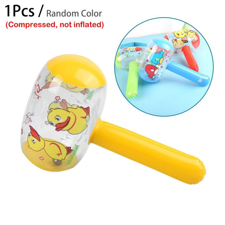 random-color-childrens-toy-inflatable-small-hammer-with-water-props-cartoon-small-toys-balloon-inflatable-hammer-game-pool-bell-s9w9