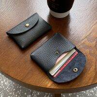 【CW】✑☌♨  Drop Shipping Leather Envelope Change Buckle Cowhide Large Capacity Card Coin Purse Print Name