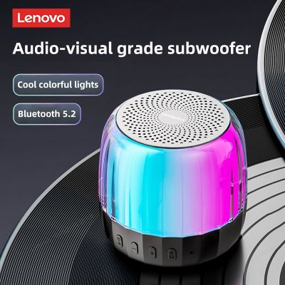 Original Lenovo K3 Plus Bluetooth 5.2 Speaker Subwoofer Portable Player RGB Light Speaker Waterproof USB Outdoor Loudspeaker Wireless and Bluetooth Sp